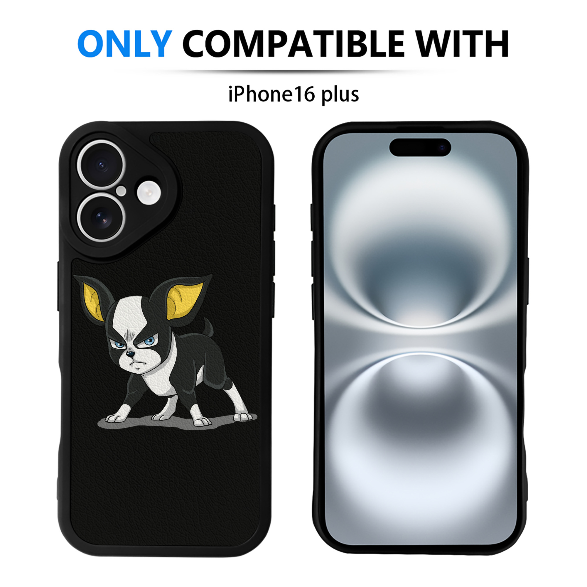 （画像用） ジョジョの奇妙な冒険 イギー JoJo's Bizarre Adventure Iggy 【iPhone 16シリーズ対応】シリコンスマホケース（レザー調） 材質：シリコン